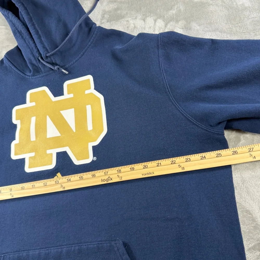Adidas Notre Dame Fighting Irish Hoodie Mens XL Navy Blue Pullover Sweatshirt